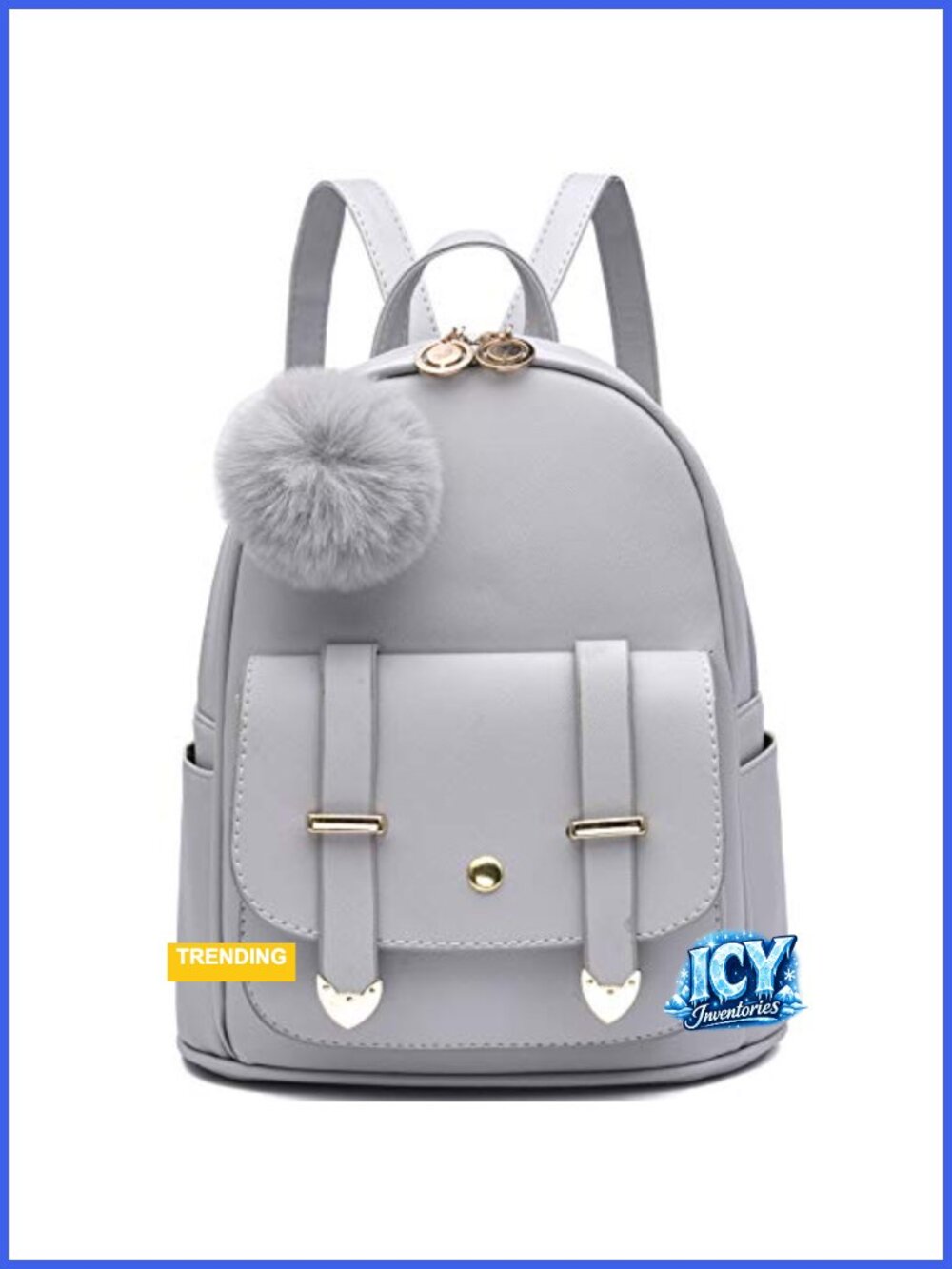 Mini PU Leather Backpack Purse for Women Girls Fashion Shoulder Bag